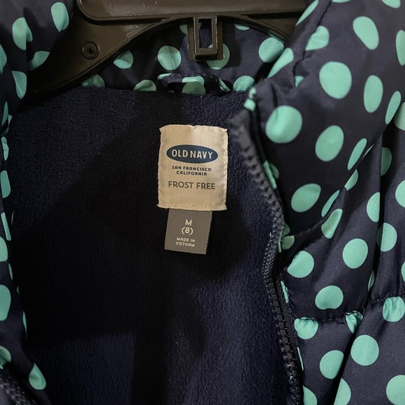 Old Navy girls navy puffer vest - Picture 4 of 4